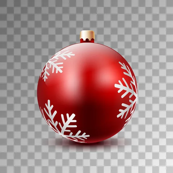 Christmas red ball — Stock Vector
