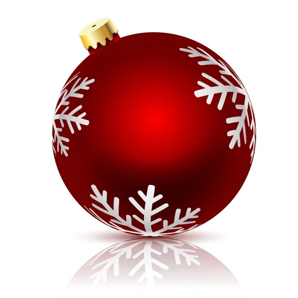 Red Christmas ball — Stock Vector