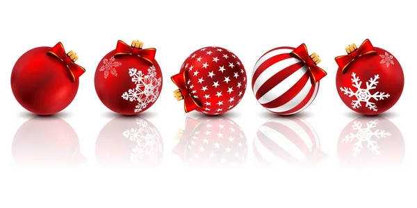 Conjunto de bolas de Natal —  Vetores de Stock