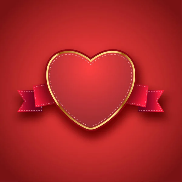 Felirat, címke, szalag, Valentine's Day. — Stock Vector