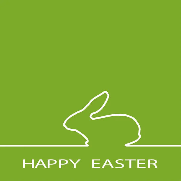 Illustration Easter Rabbit Green Background Vector — Stock Vector