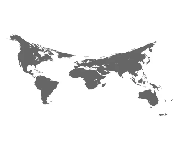 Mapa Abstracto Tierra Aislada Sobre Fondo Blanco Vector Ilustración — Archivo Imágenes Vectoriales