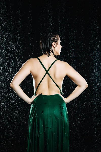 Mulher sexy em aqua studio — Fotografia de Stock