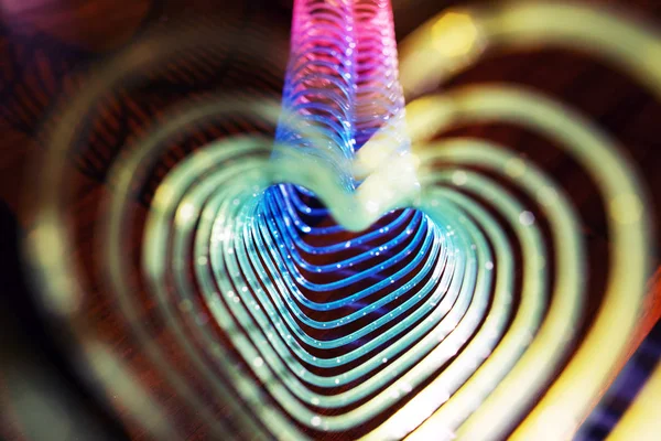 Espiral en forma de corazón como un túnel — Foto de Stock