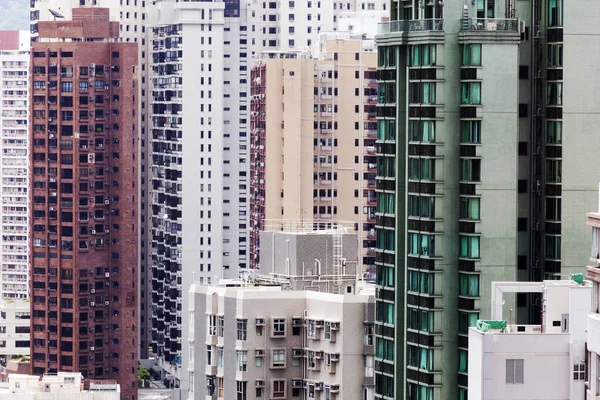 Moderní budovy a mrakodrapy ve městě Hong Kong, Čína — Stock fotografie