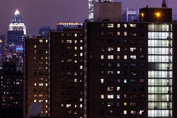 Görünümünde nadir bir gece Nyc Skyline