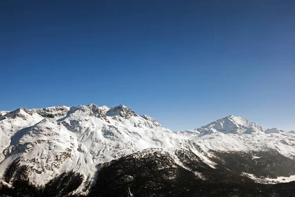Widok Śniegu Pokryte Górami Alpy Szwajcaria — Zdjęcie stockowe
