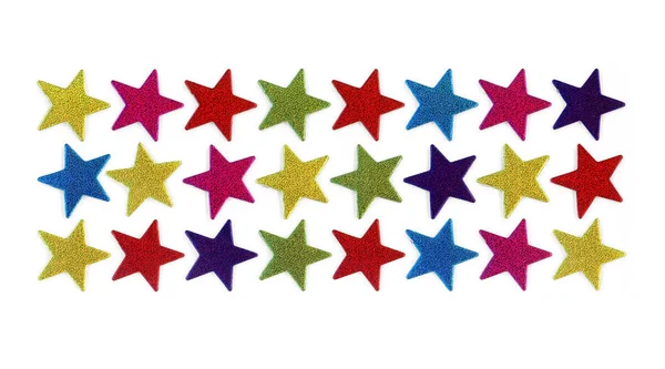 Kleurrijke Glitter Opluchting Stickers Een Afgelegen Witte Achtergrond Kan Ook — Stockfoto