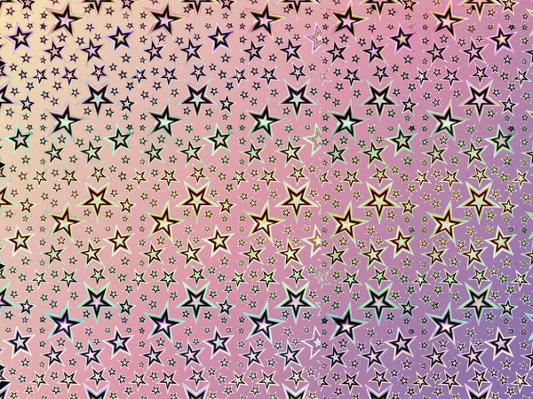 Fundo Papel Parede Feito Estrelas Holográficas Coloridas — Fotografia de Stock