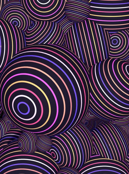 Цифровая Иллюстрация Шаров Сферы Оптическая Иллюзия Фона Обоев — стоковое фото