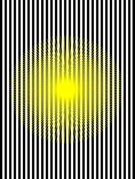 Digital Illustration Optical Illusion Made Black White Stripes — Stock Photo, Image