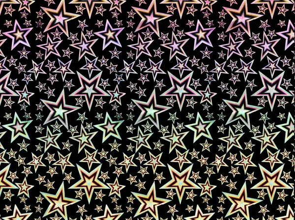 Papel Holográfico Feito Estrelas Cores Diferentes Para Fundos Embalagens Papéis — Fotografia de Stock