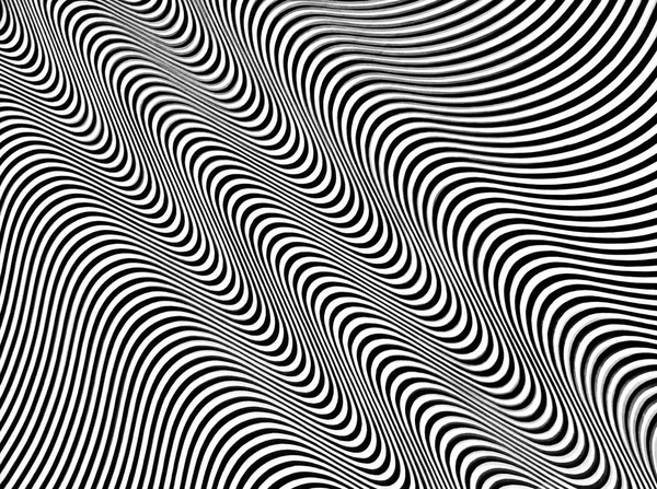 Μια Ψηφιακή Απεικόνιση Του Οπτική Ψευδαίσθηση Κατασκευασμένο Από Μαύρο Και — Φωτογραφία Αρχείου