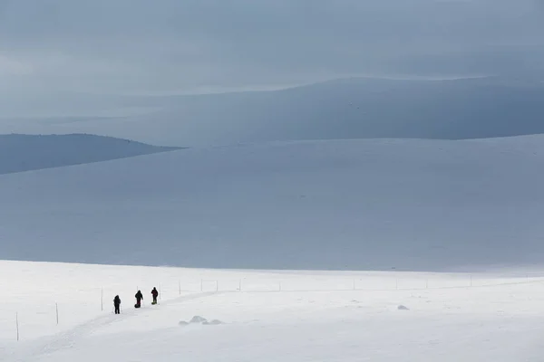 Backcountry atmospheric  frozen remote country in winter — Stock Photo, Image