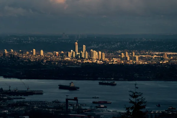 Vancouver Downtown in Morning licht van Sunrise — Stockfoto