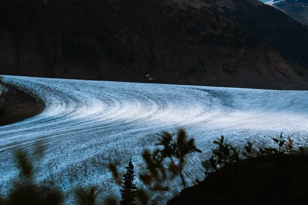 Detalj av glaciären och dess spricka — Stockfoto