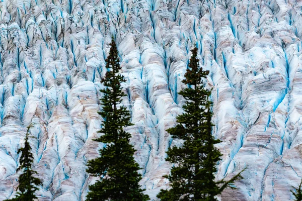 Detalj av glaciären och dess spricka — Stockfoto