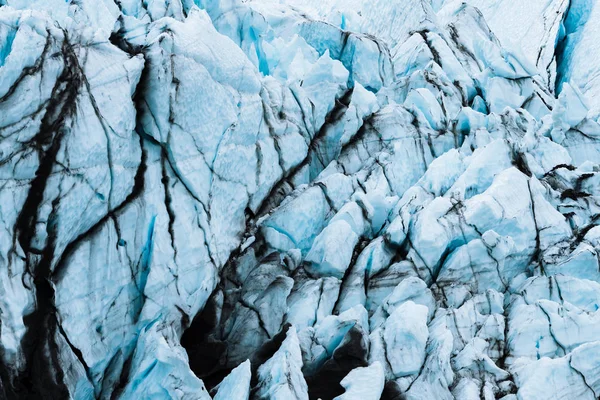 Detalj av glaciären och dess spricka — Stockfoto