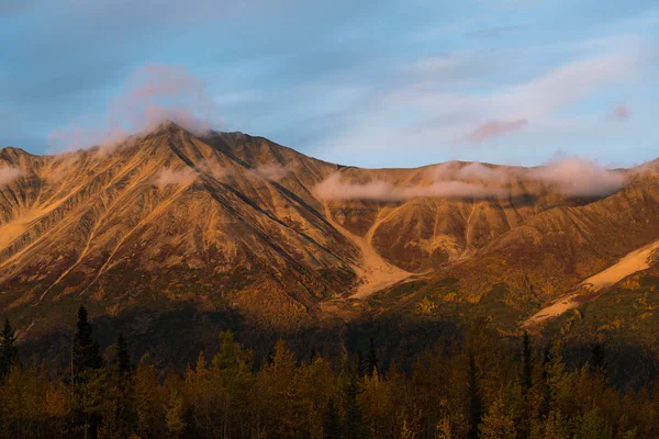 Las i góry w jesiennych kolorach na Alasce — Zdjęcie stockowe