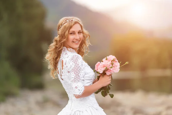 Gyönyörű menyasszony portré Stock Kép