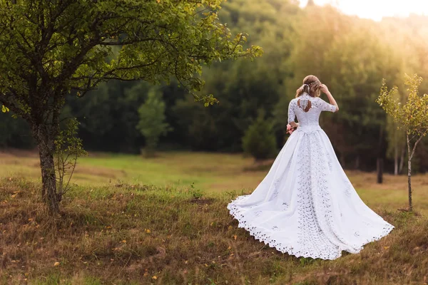 Gyönyörű esküvői ruha Stock Fotó