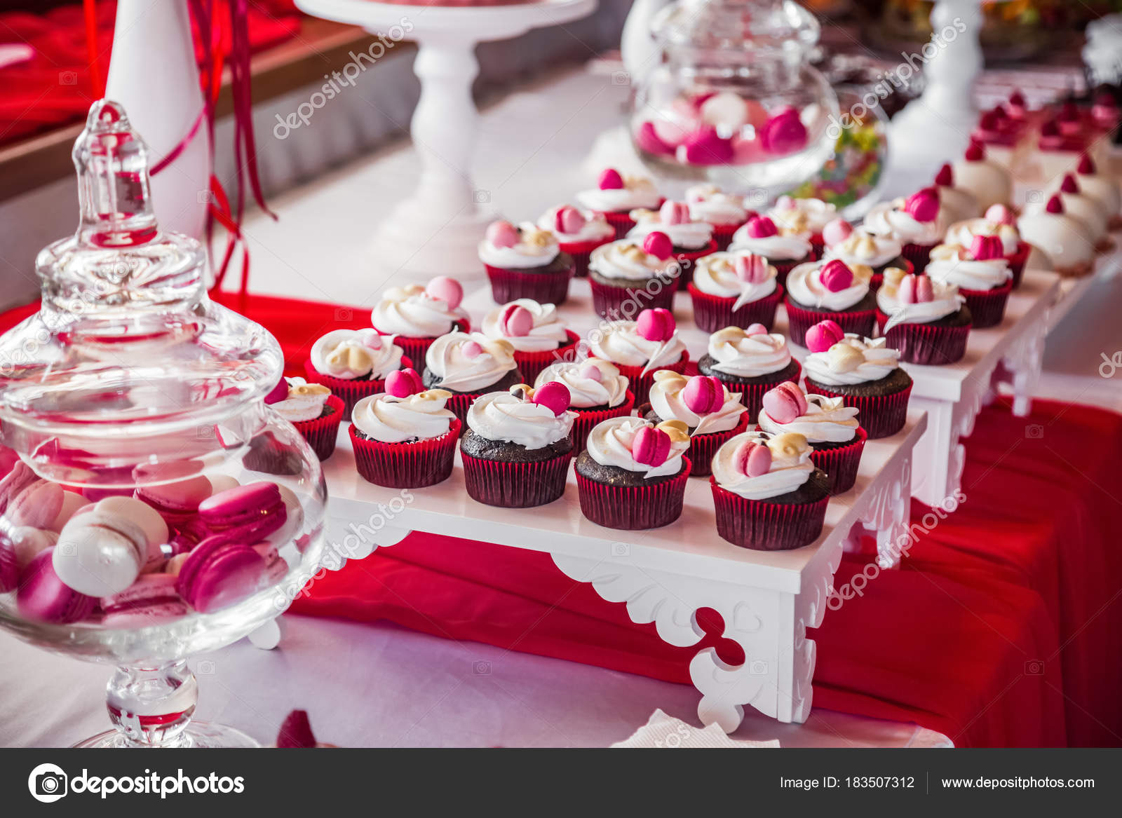 Table Sweets Candy Buffet Dessert Table Party Goodies Stock