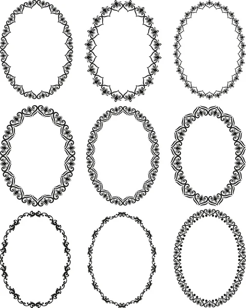 Isolerade vintage ramar - clip art illustration — Stock vektor