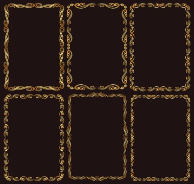 Vintage çerçeveleri - vektör çizim 