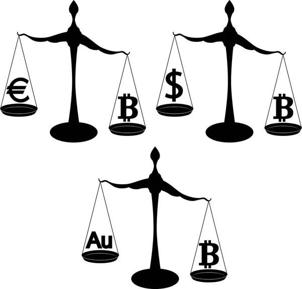 Símbolos de moeda - ilustração vetorial — Vetor de Stock