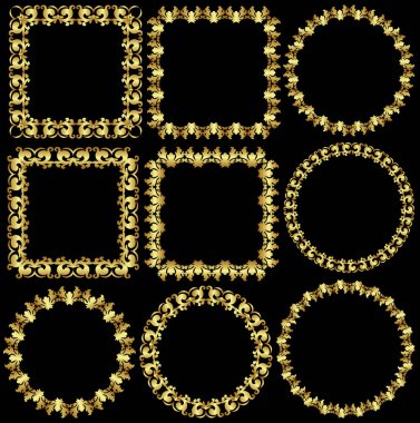 Vintage çerçeveleri - vektör çizim