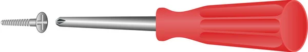 Clip art illustration of screwdriver — Stock Vector