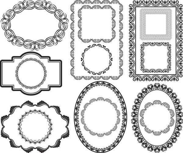 Molduras vintage - ilustração vetorial — Vetor de Stock