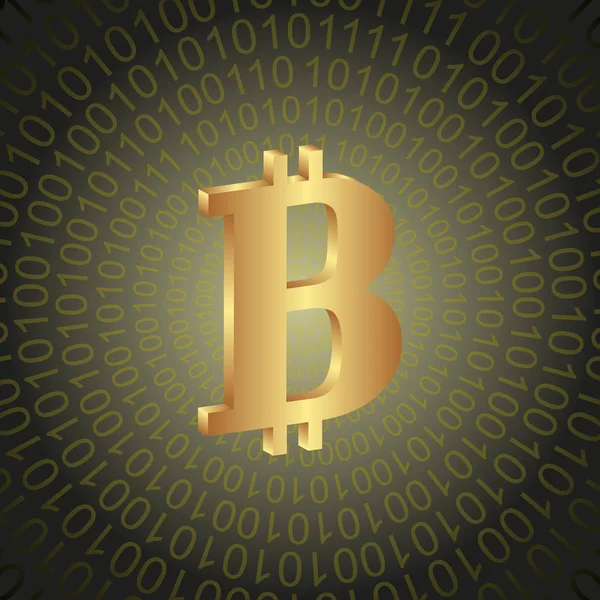 Fond avec Bitcoin - illustration vectorielle — Image vectorielle