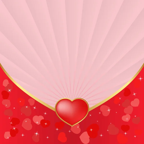 Background with red hearts — Stock Vector