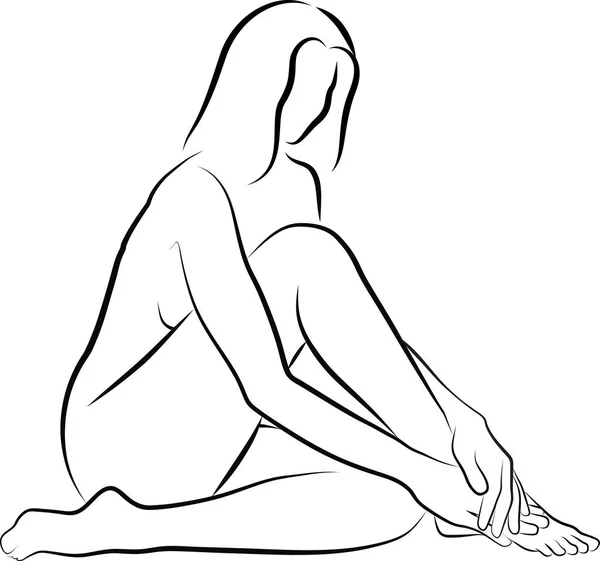 Clip art illustration de la femme — Image vectorielle