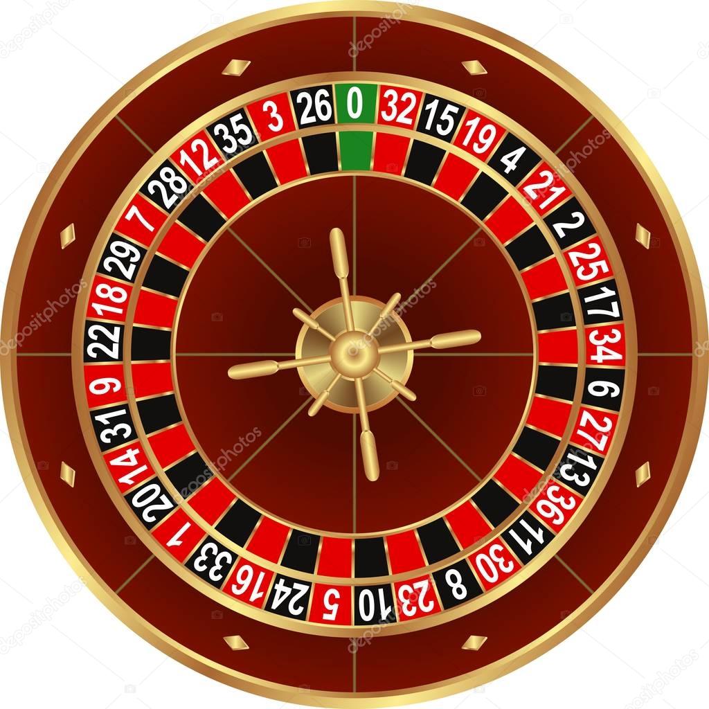 isolated roulette - vector illustration