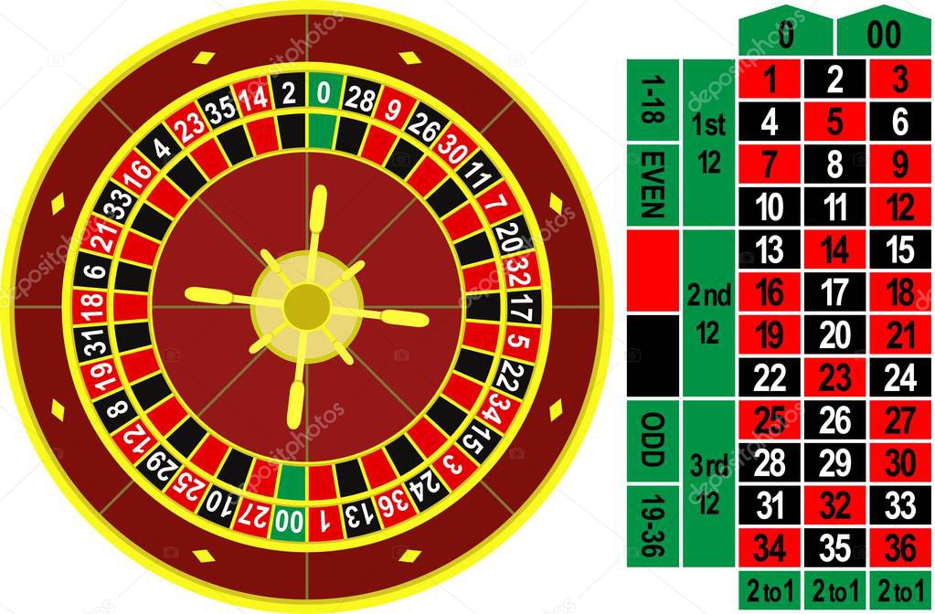 casino game roulette  - vector illustration