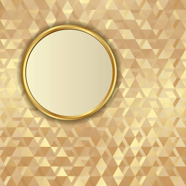 Fundo dourado com placa — Vetor de Stock