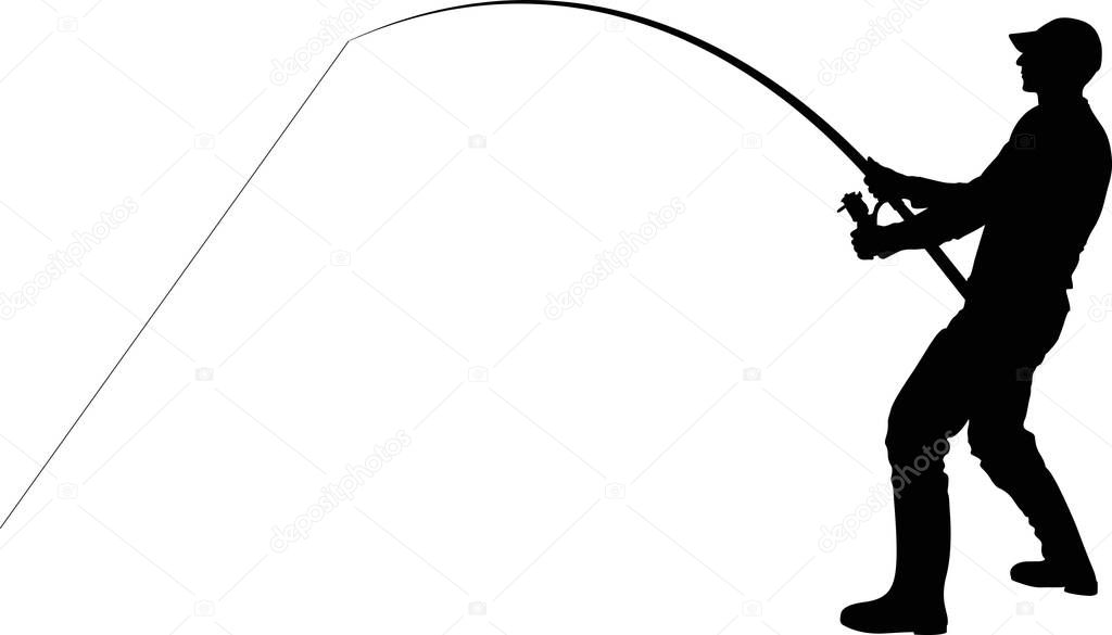 angler - clip art illustration