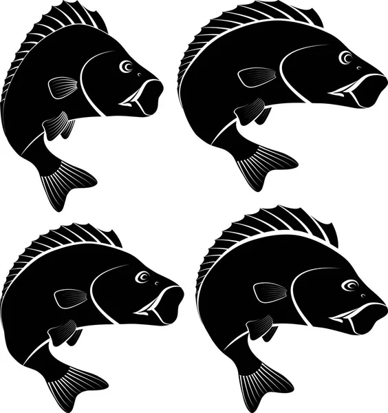 Kontur ryb - ilustracja wektorowa — Wektor stockowy
