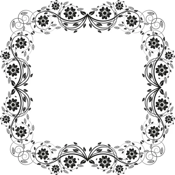 Bordure florale isolée - illustration vectorielle — Image vectorielle