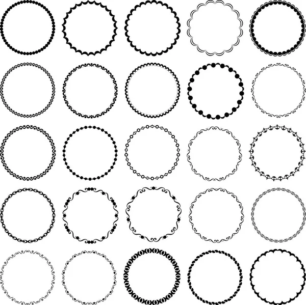 Download Collection of Round Decorative Border Frames with Clear ...