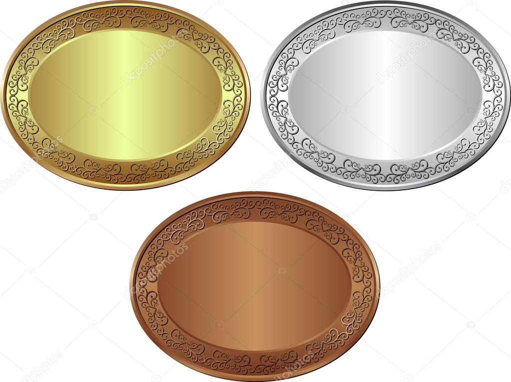 isolated medals - vector illustration