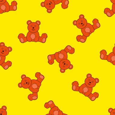 oyuncak ayı desen - vektör çizim