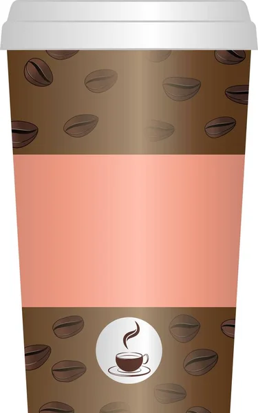 Taza de papel - ilustración vectorial — Vector de stock