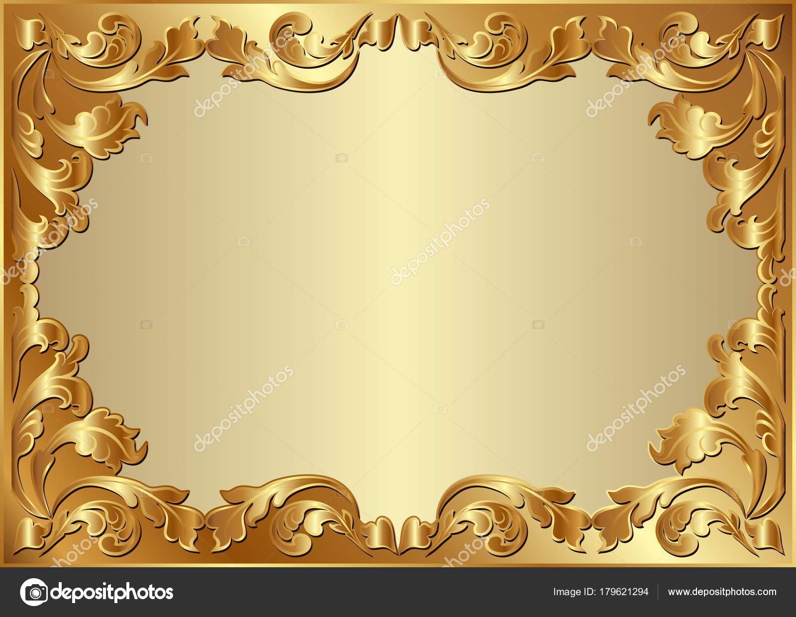 Golden Background Floral Ornaments Stock Vector Image by ©mtmmarek  #179621294