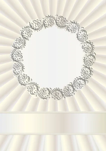 Pearl Background Floral Frame — Stock Vector