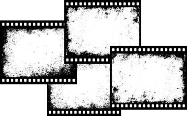 Saydam alanı olan dört grunge film kareleri eklemek