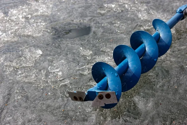 氷のオーガー — ストック写真