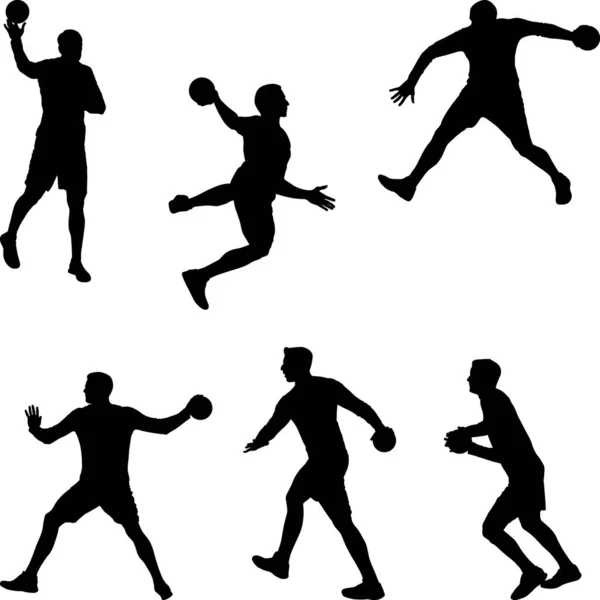 Handballer — Stockvektor